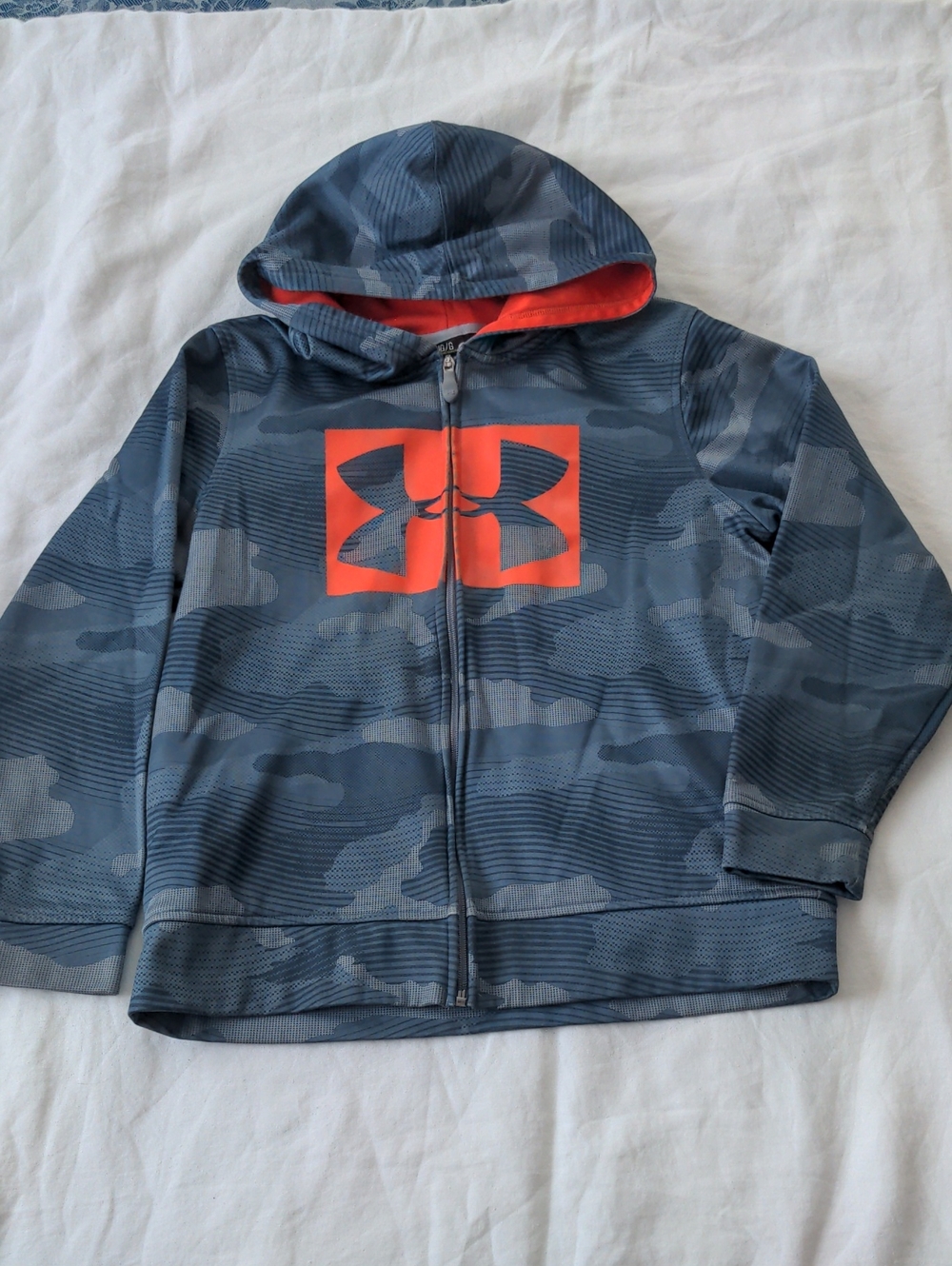 Under armour Muted Blue Camo Zip Front Hoodie Size Large